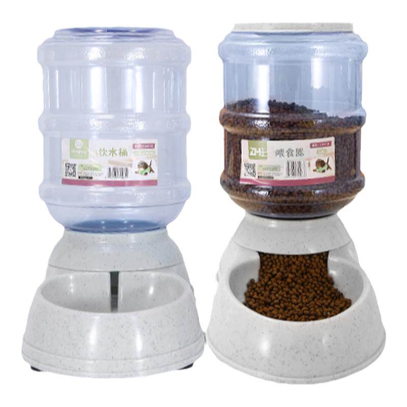 猫碗双碗自动饮水喂食器防打翻食猫狗碗/慢食碗