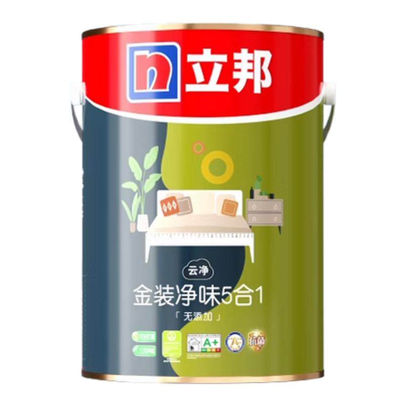 【补贴10%】立邦金装五合一乳胶漆竹炭内墙面室内家用旗舰店