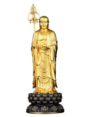 地藏王铜像桌面装饰摆件