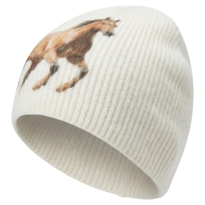 小马图案羊毛针织帽礼物