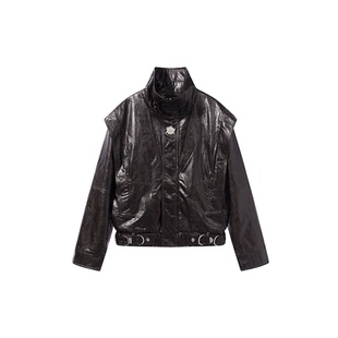 BLINDNOPLAN 24AW 高端系列鳄鱼纹重工金属腰带夹克外套仿皮皮衣