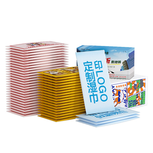 哎小巾湿巾定制一次性湿纸巾便携小包装印LOGO网咖酒店纯棉湿毛巾