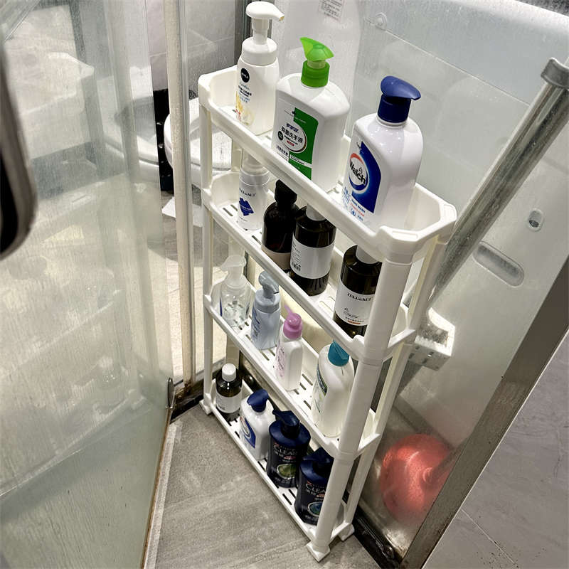 浴室夹缝多层置物架门后缝隙落地移动小推车门口窄边收纳储物柜