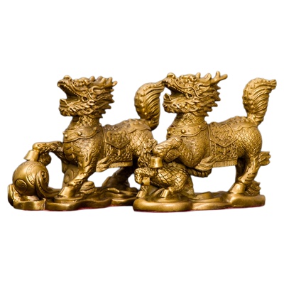 纯铜麒麟卧室客厅装饰品创意摆件