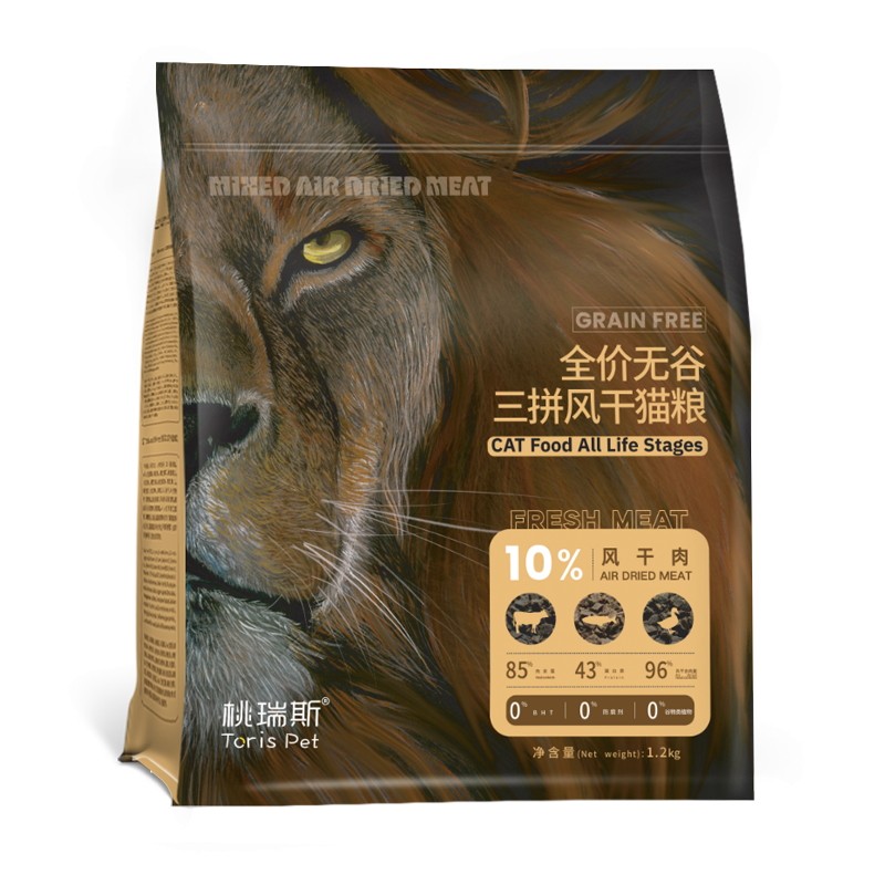 桃瑞斯鲜肉猫粮1.2kg三拼10%肉干