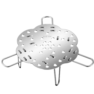 德国304不锈钢蒸架可折叠蒸笼蒸盘多功能蒸菜架家用伸缩蒸屉蒸片