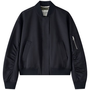 [迪丽热巴同款]MOP25秋季新款足球灵感系短款棒球领飞行夹克外套