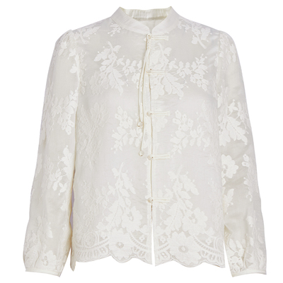 QS秸熙轻国风绣花衬衫