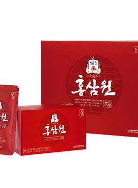 【百补】韩国6年根高丽红参元浓缩液饮品人参滋补礼盒装50ml*60包