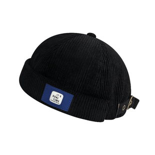 日系复古灯芯绒地主帽子女秋冬亲子儿童潮流时尚雅痞嘻哈瓜皮帽男