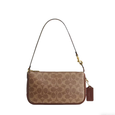 【正品保证】COACH/蔻驰 专柜Plaza女士皮质老花单肩手提包麻将包