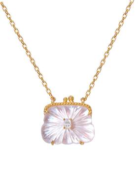 《Lumière·缎光》ROUSY新品小众设计白水晶包包双面纯银项链女