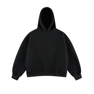 基础纯色短款重磅连帽卫衣男女