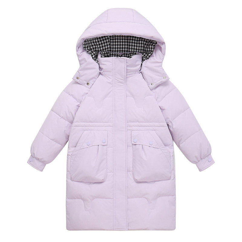 正品儿童羽绒服中长款新款女童加厚冬装韩版中大童收腰白鸭绒外套