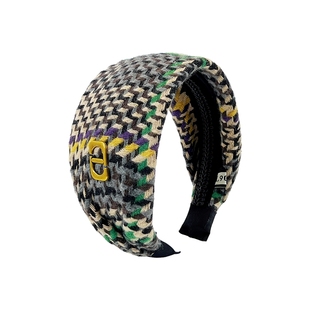 L9000/吉檀迦利时尚加宽毛呢头箍女2025新款法式复古发箍百搭头饰