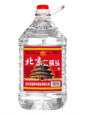 正品北京二锅头白酒高度浓香型42/52/60度5L散酒桶装纯粮酿酒大桶