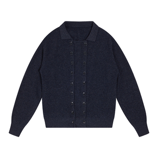 PIHO设计师款高级绵羊毛针织开衫秋冬宽松慵懒双门襟男女毛衣外套