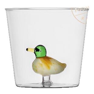 ICHENDORF意大利进口手工可爱动植物玻璃杯子家用喝水高颜值水杯