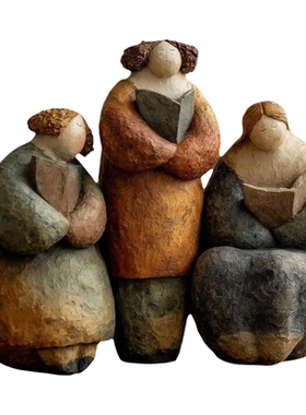 北欧风抽象艺术摆件书房酒柜装饰