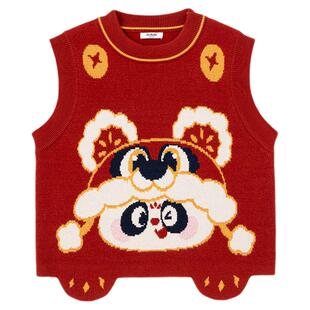 【拜年马甲清仓】宝宝马甲红色儿童新年衣服男童拜年服女童冬季类