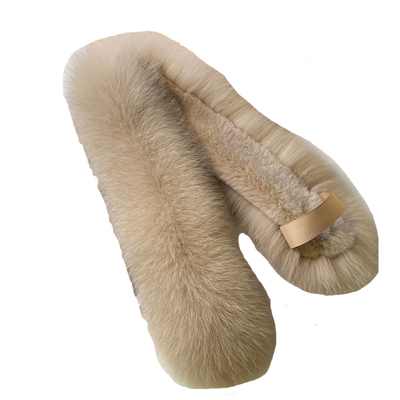 双面皮草狐狸毛围巾冬季大毛领