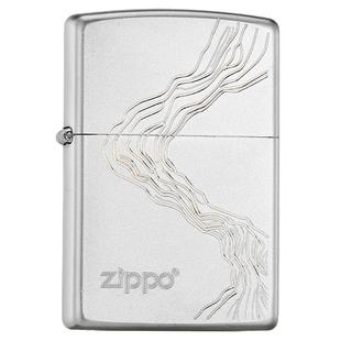 zippo正品打火机 川流不息官方旗舰店煤油新年送男朋友情人节礼物