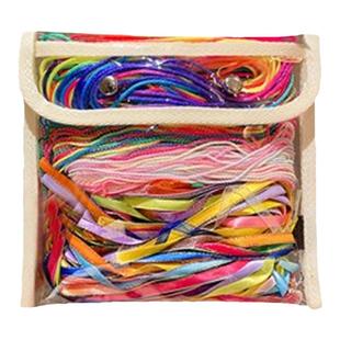 编发彩绳脏脏辫头绳发绳头发神器丝带头饰儿童彩色七彩发饰彩带女