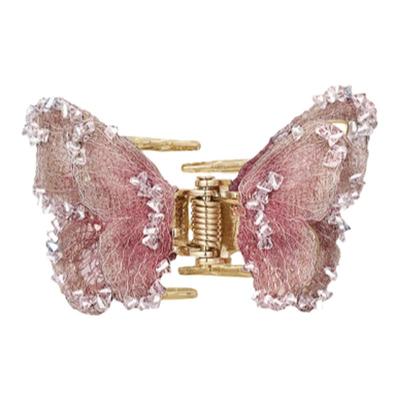 shes茜子璀璨双层刺绣蝴蝶抓夹