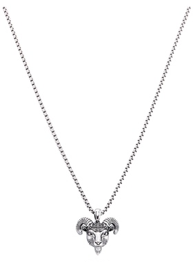 潮邦原创羊头十二生肖嘻哈项链