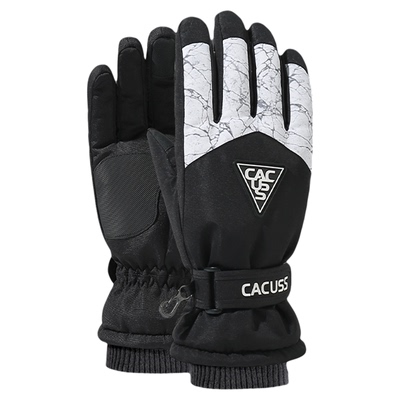 CACUSS男分指加绒可触屏滑雪手套
