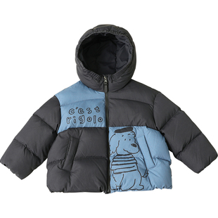 宝宝羽绒服短款加厚2024冬季新款1-3-6-8岁男童羽绒服小童装23910