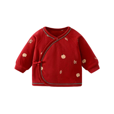 温巢新生婴儿衣服秋冬夹棉半背衣