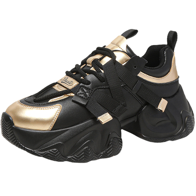 大东黑色老爹鞋厚底增高运动鞋