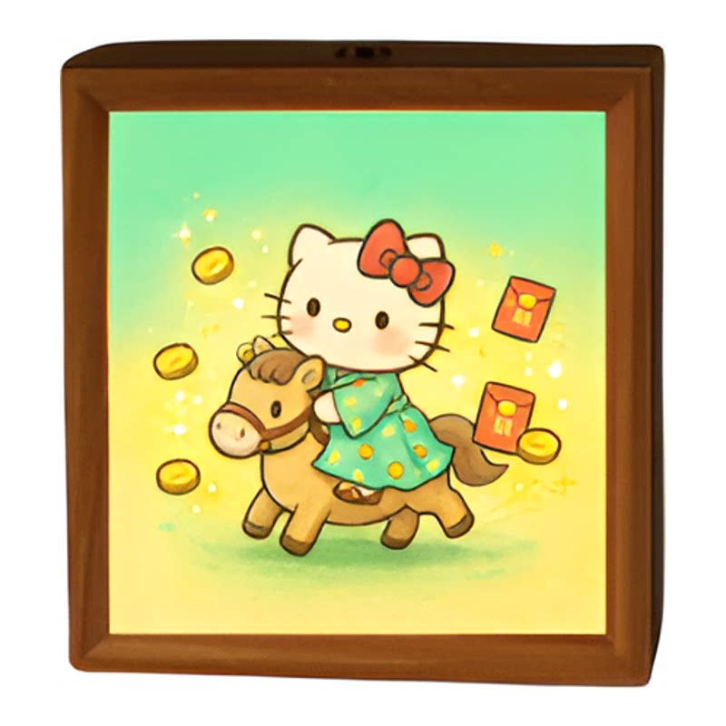 HelloKitty木质摆台小夜灯相框