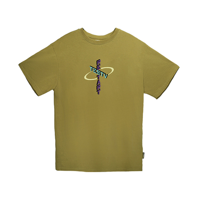 TESTV像素风LOGO印花新款短袖T恤 夏季凉感