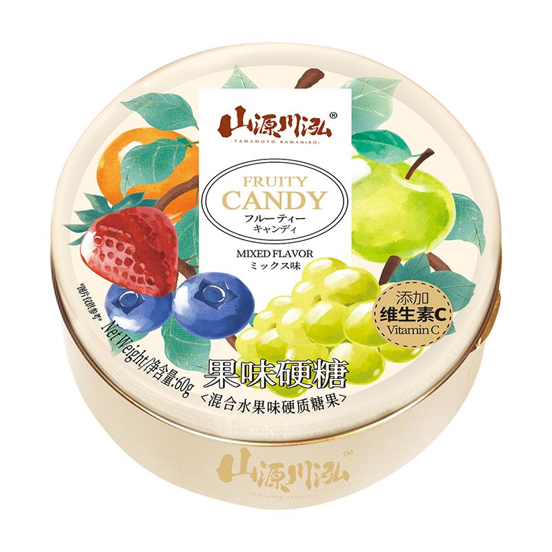 海亿山源川泓水果硬糖混合水果味白桃味礼盒装高颜值送礼糖果年货