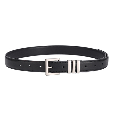 新款男士皮带潮真皮合金针扣