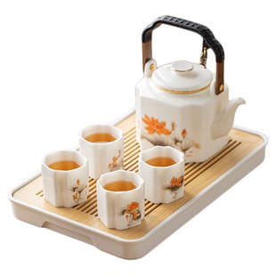 出水芙蓉功夫茶具套装2025新款家用高档大茶壶泡茶专用一套送长辈