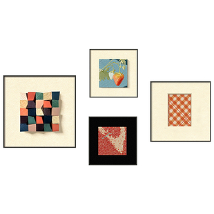 多巴胺立体组合装饰画草莓客厅餐厅轻奢高级现代简约艺术墙面挂画