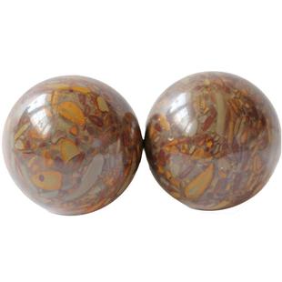 玉石健身球手球保健球训练用按摩器中老年人手握康复实心练手老人