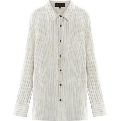 COCOBELLA色织条纹亚麻衬衫