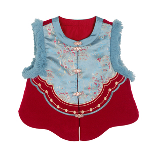 【非遗】小O宝童装 宝宝新中式套装裙女新年2026冬女童国风拜年服