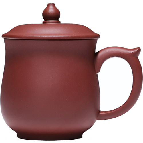 陶纹山屋  全手工紫砂杯名家带盖杯子 宜兴原矿定制刻字泡茶茶杯