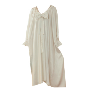 Gukoo/果壳睡裙女春秋款纯色简约新款冰丝女士家居服睡裙A