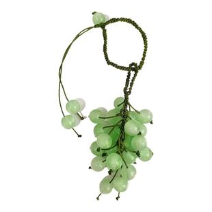 遇光变色青提葡萄挂件手工Diy材料包编织车挂包挂钥匙扣手机挂件