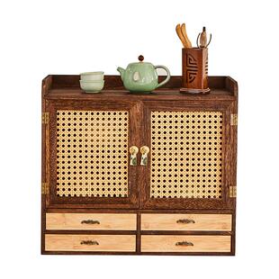 容山堂博古架实木展示柜茶杯架子茶具收纳茶壶架台面多宝阁收纳柜