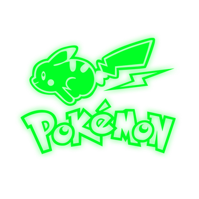 皮卡丘耿鬼精灵宝可梦夜光汽车贴
