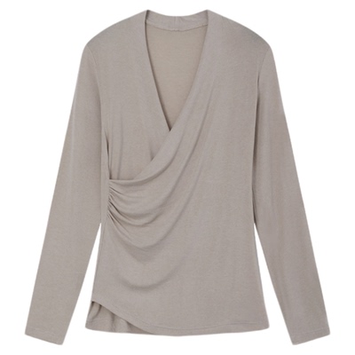 swx studio 呼吸感 天丝羊毛通勤V领简约气质打底7270A