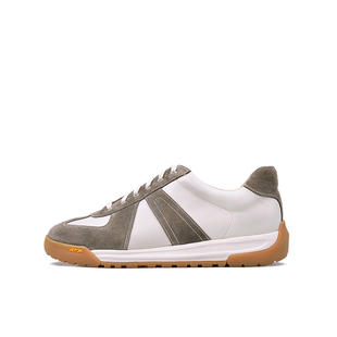 强尼制靴 复古德训鞋男款夏季厚底低帮板鞋全真牛皮运动休闲鞋