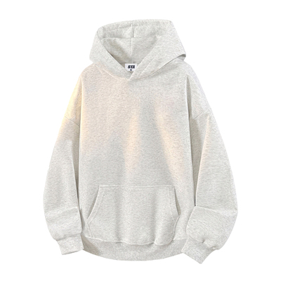 STA旗舰店基础纯色连帽卫衣男女秋冬季美式潮牌纯棉灰色加绒外套